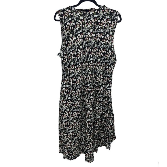 Seven Islands Sleeveless Floral Plus Size Dress Size 3XL Black Long Length - Picture 2 of 4